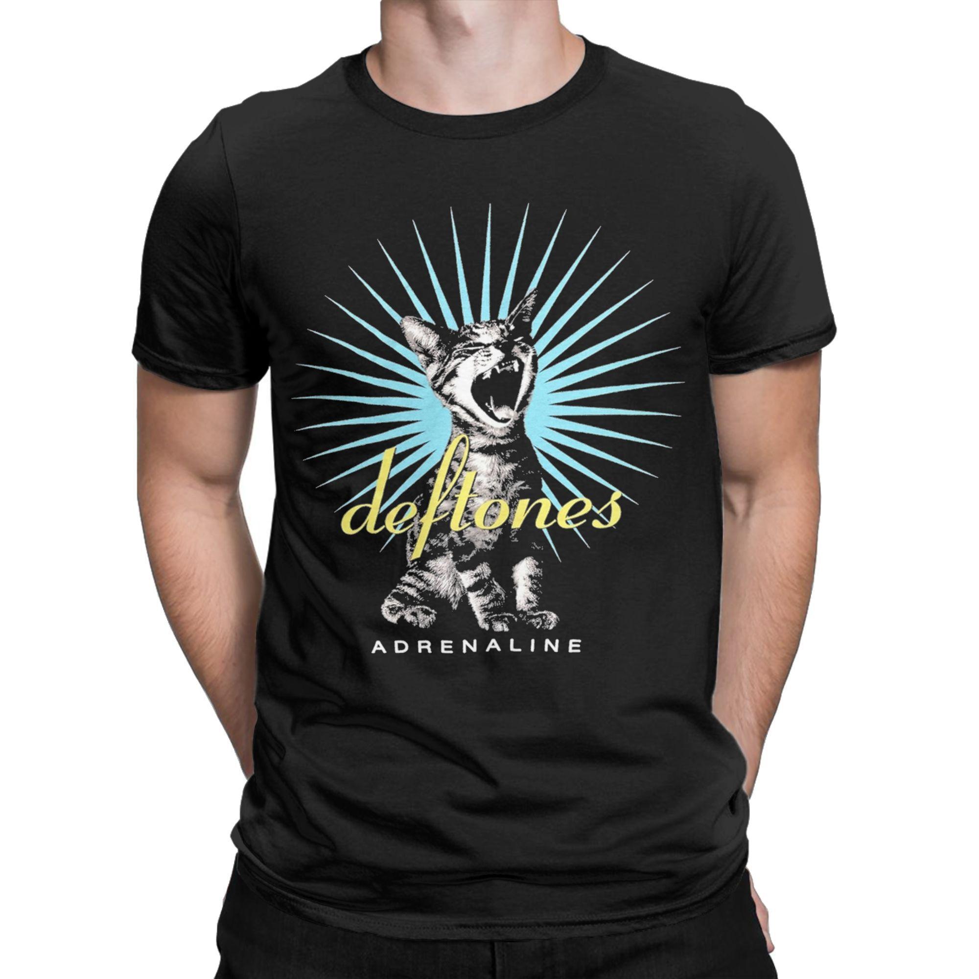 

Novelty Deftones Band T-Shirt Men Round Neck Cotton T Shirts Music Short Sleeve Tees Graphic Printed Tops - Men s Summer Cott... S разноцветный