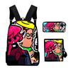 Traditional Creative Cool The Gaslight District 3D Designed 3pcs/Set Learner Student Bags Everyday Laptop Knapsack Backpack Meal Tote Pencil Pouch