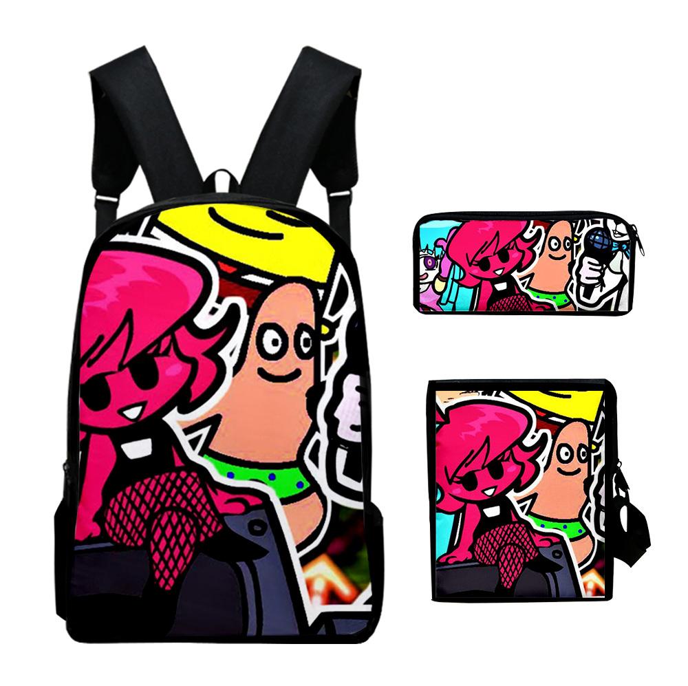 Traditional Creative Cool The Gaslight District 3D Designed 3pcs/Set Learner Student Bags Everyday Laptop Knapsack Backpack Meal Tote Pencil Pouch