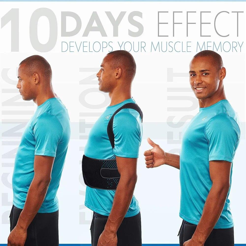 Back Brace Posture Corrector for Men Women Back Lumbar Shoulder Posture Support Pain Relief Muscle Memory Support Straightener