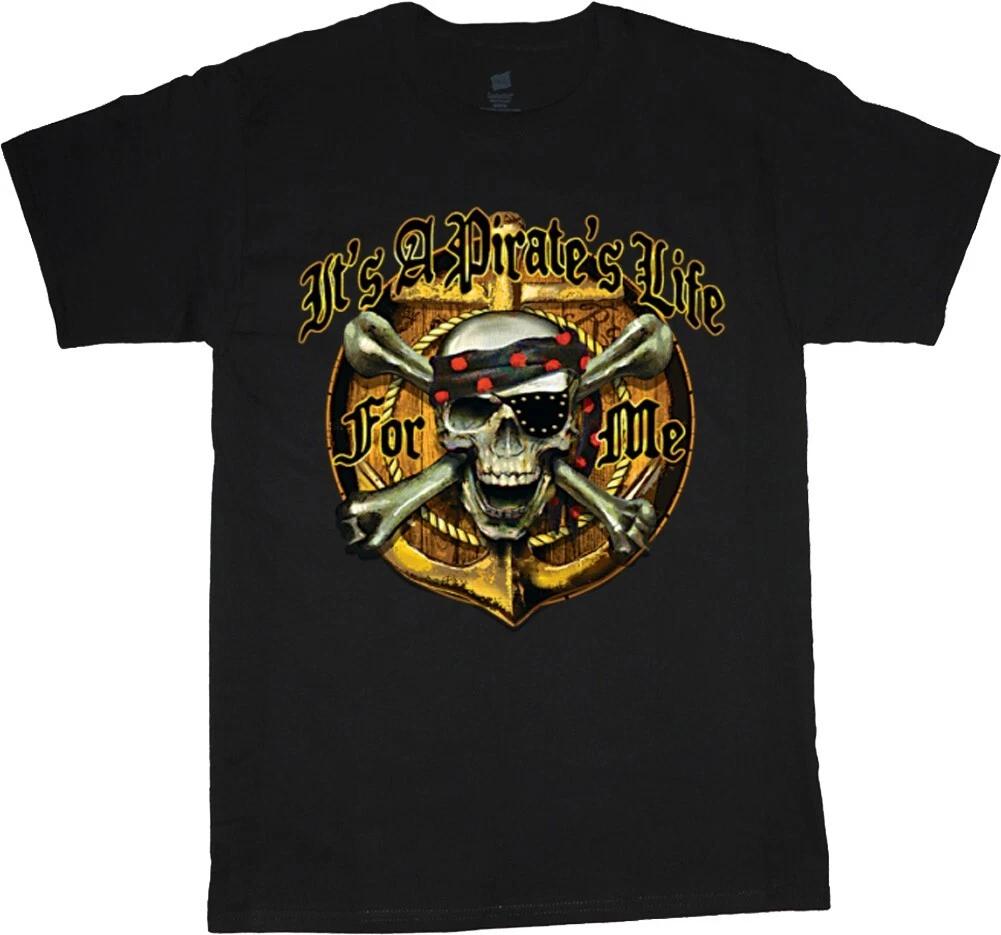 Funny Pirate T-shirt Mens Graphic Tees Clothing Pirate Costume Accessories S