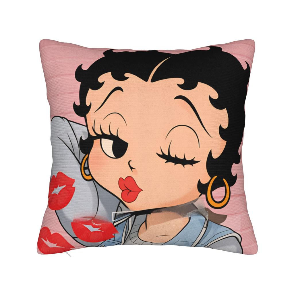 B-Bettys Boops Federa Cuscino Carina Divertente Copricuscino Personalizzato Per Divano Letto Camera da Letto