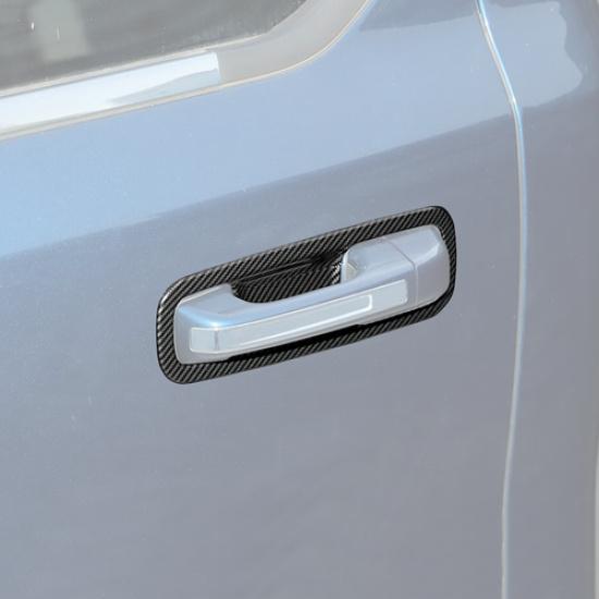For  - 2025 Dodge Ram 1500 Carbon Fiber Exterior Door Handle Bowl Cover Trim