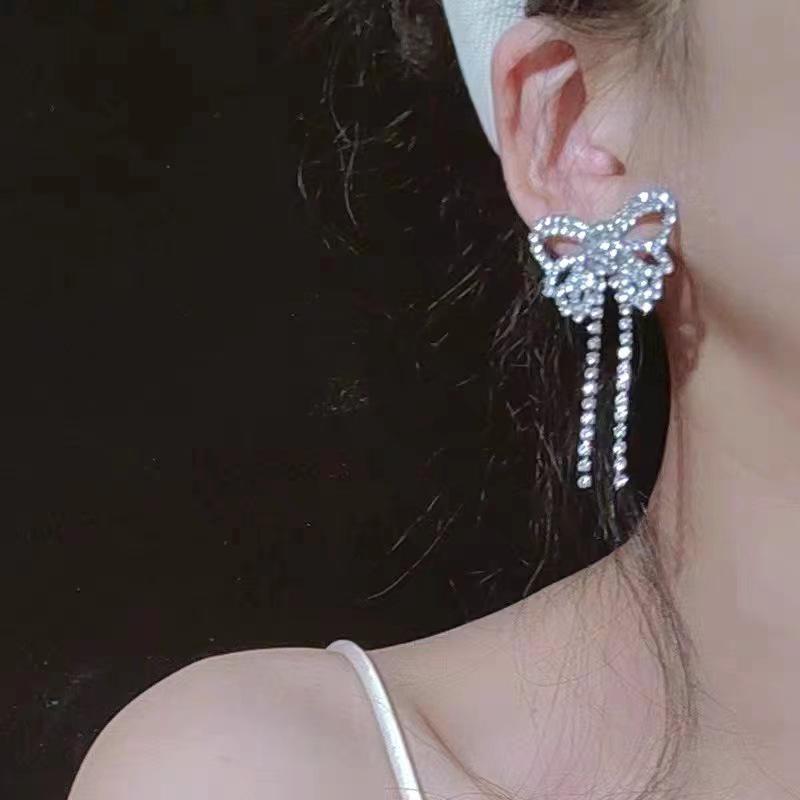S925 Silver Butterfly Tassel Earrings for Women - Elegant and High-End Design