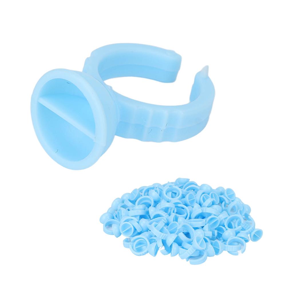 100 Stück Blumen Kleberringe Einweg Wimpern Wimpernverlängerung Klebebecher Zubehör Halter für Wimpernverlängerungen