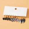 10 Pairs/ Set Hoop Earrings With Enamel Heart Butterfly NaturalStone Decor Y2K Punk Style Trendy Female Gift