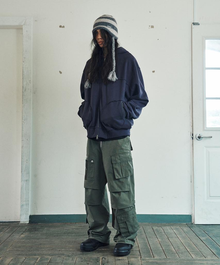 THEVINYLHOUSE Military Cargo Pants Khaki