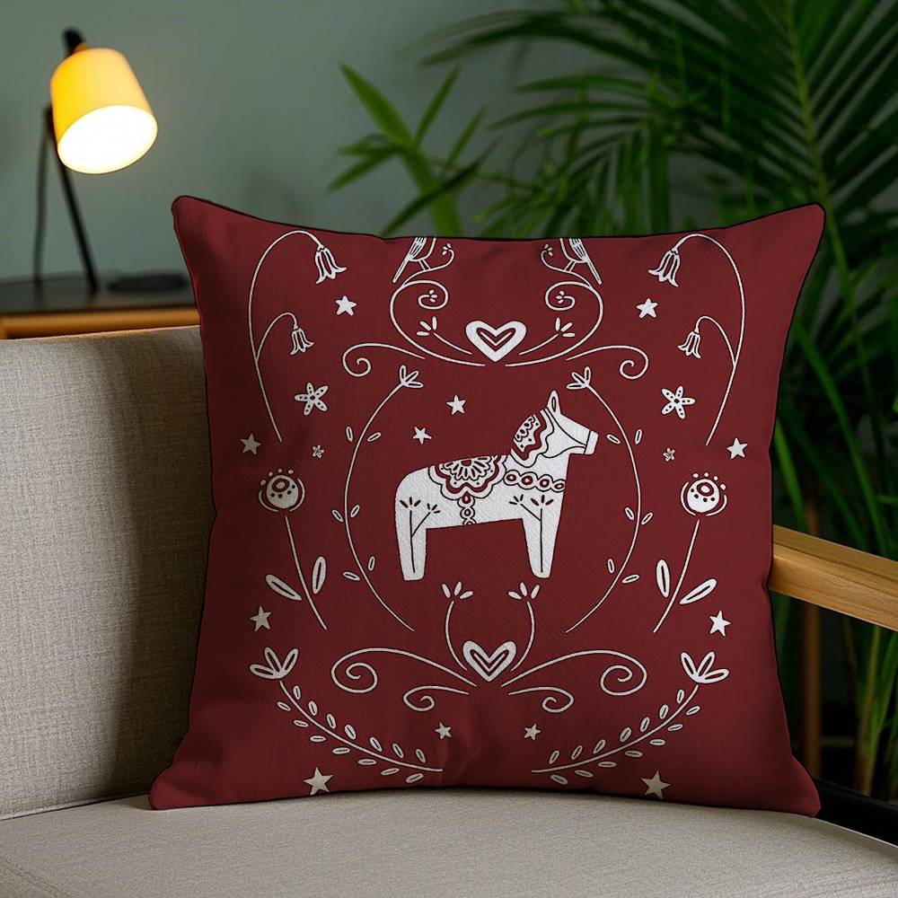 

Classical Style Darama Print-Cute Pillow Case Anti-dustmite Pillowcase Invisible zipper silky short plush Sofa cushion cover 12x12Inch