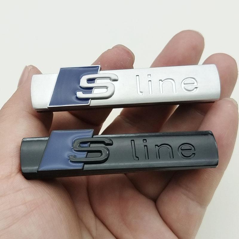3D Metal Logo S Line Emblem Car Front Grill Badge for Audi S6 S7 SQ5 SQ7 A3 A4 A5 A6 A7 Q3 Q4 Q5 Q6 Q7 Q8 TT Sline Accessories