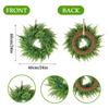 Artificial Fern Wreath for Front Door Indoor Outdoor Decorative Faux Greenery Wreath for Home Office Wall Hanging Decor 18 Inch Diameter