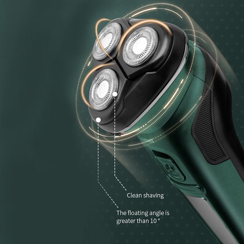 Washable 3D Electric Shaver for Men Wet Dry Beard Electric Razor Rechargeable Facial Shaving Machine LED Display