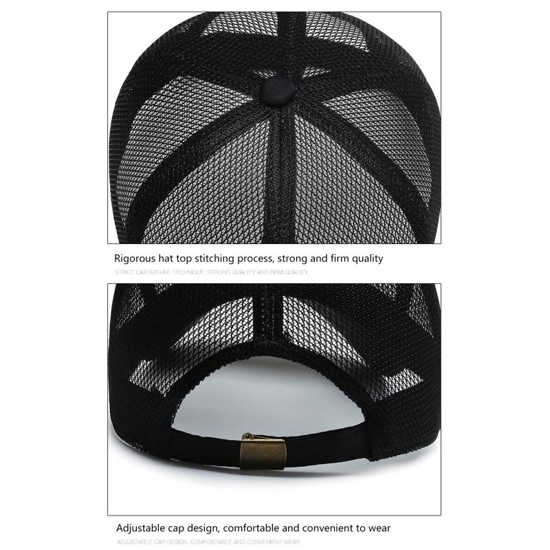 Breathable Mesh Cap Firm Rigorous Quick Dry UV Protection Sun Shade Cap for Camping Hiking Traveling Biking Men and Women Hats