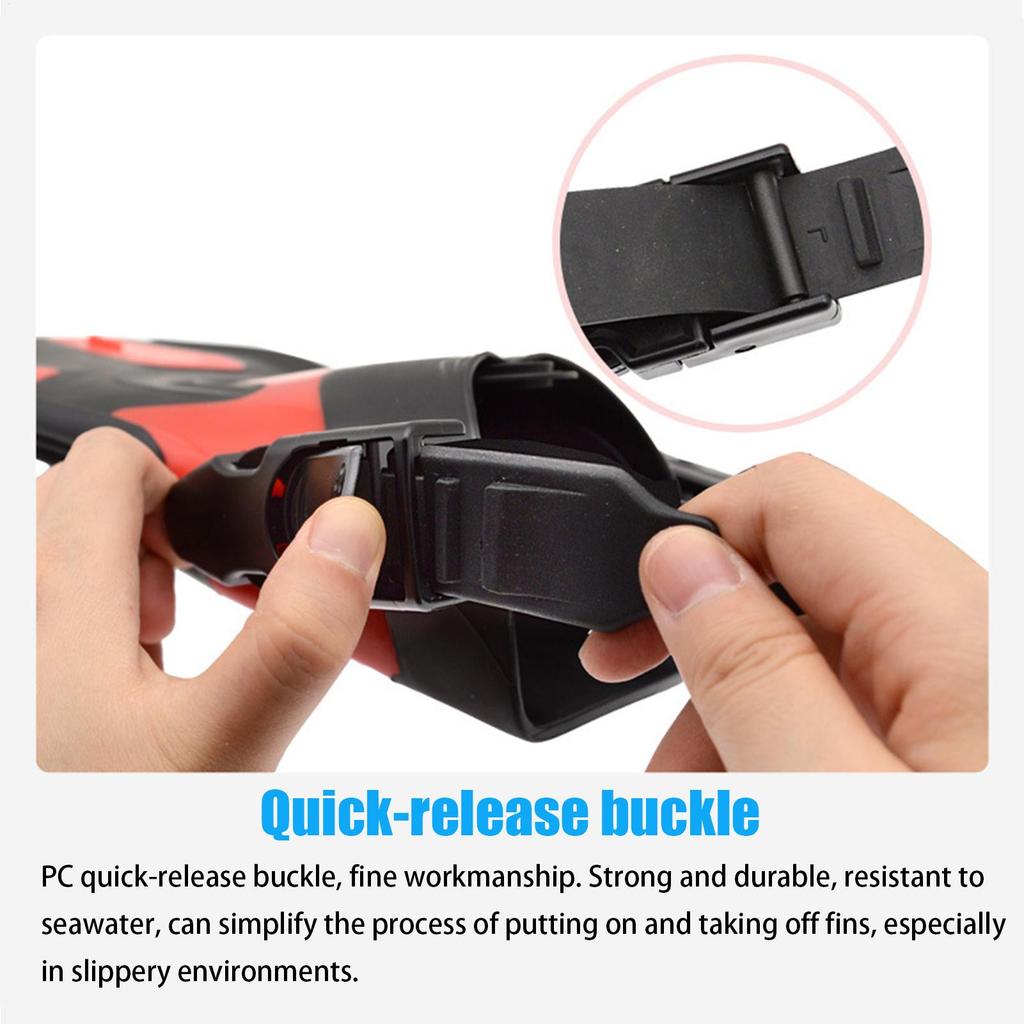 Swimming Fin Strap Flippers Fin Strap Adjustable Rubber Fin Flippers Strap Swimming Scuba Diving Diving Buckle Strap Accessories