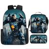 Pacific Rim schoolbag, primary and secondary school students, boys, mecha war, monster backpack, kindergarten burden reduction three-piece set