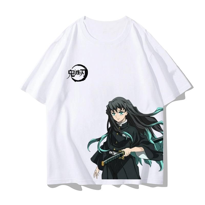 Chlapecké studentské tričko s krátkým rukávem z anime "Demon Slayer": Kimetsu No Yaiba" s postavou Tsukuro Asakazu