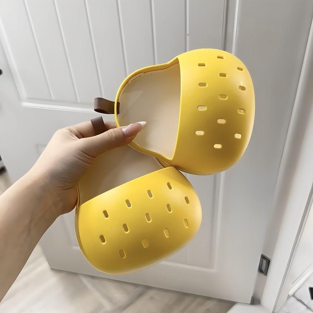 Drain Function Pear Storage Box Hollow Out Design Kitchen Tableware Drainer Drain Cart