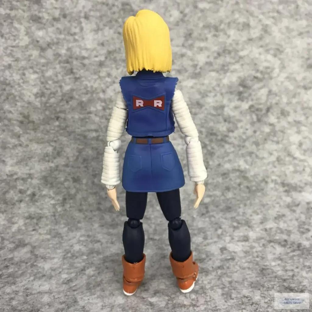 13CM Dragon ball Z Android No. 18 with Logo Articulate Action Figure Toys SHF Model Toy Desktop Collection Birthday Gift