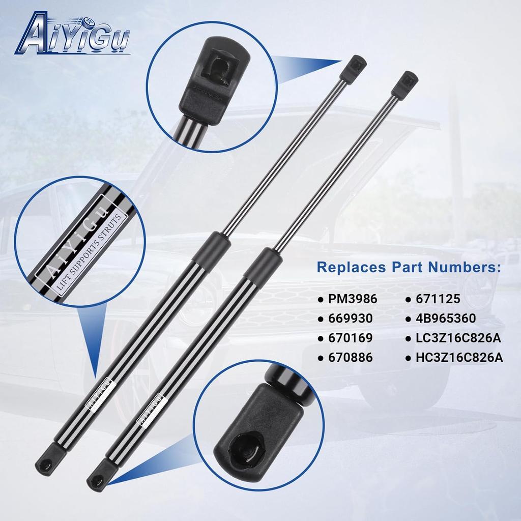 Front Hood Struts Shocks Lift Supports Gas Springs Compatible With 2017 2018 Ford F250 F350 Super Duty, Pack Of 2 PCS Replaces PM3986 4B-965360