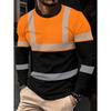 Men's Print Secure Logo Color Block Design Long Sleeved T-Shir Fashion Spring Autumn Daily Casual Work Wear Men's Tops