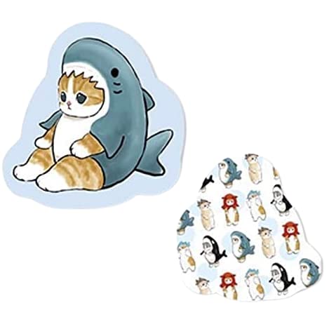 

mofusand Shark Nyan Mochimochi Cushion Die-cut All-over Pattern Stuffed Toy BIG Jumbo Goods Prize Cat Shark Nyan Same Nyan Juno