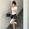 Japanese college style casual sports suit women's summer short-sleeved polo shirt short skirt girl age reduction two-piece set