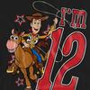 Toy Story Unisex Adult I´m 12 Woody Birthday T-Shirt