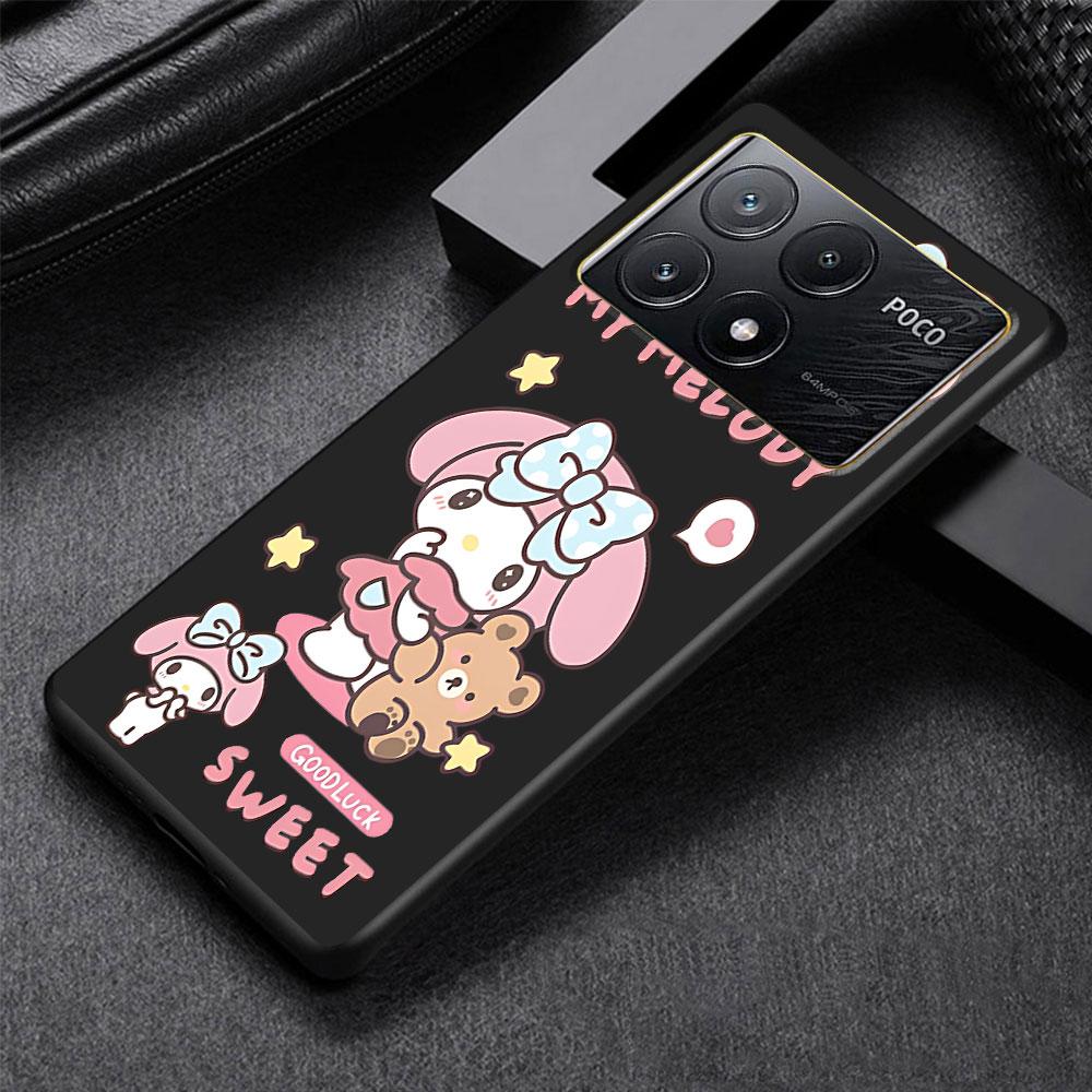 Custodia Cinnamoroll Kuromi per Xiaomi Poco M3 X3 NFC X5 M5s M4 Pro 5G F3 Cover Morbida in Silicone per Telefono Coque