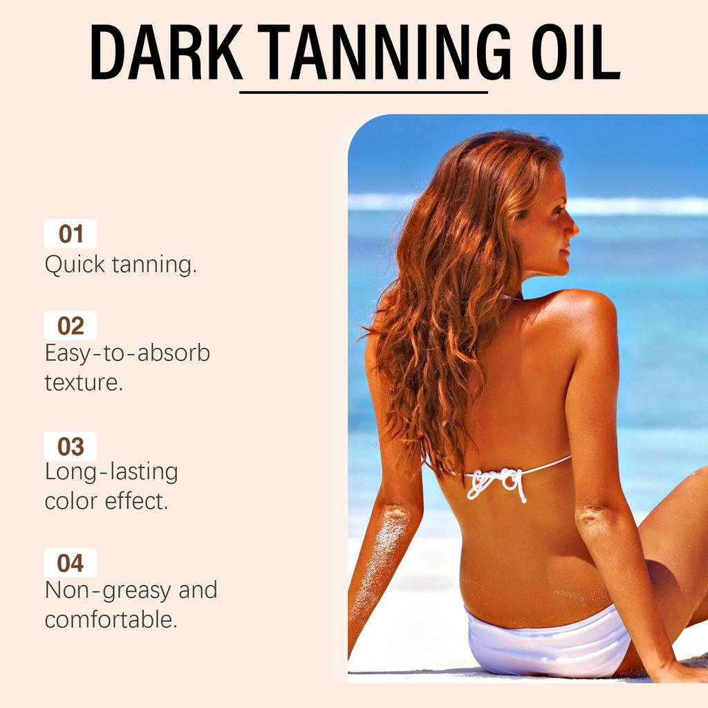 Tiefbräunendes Körperöl Schneller Bräunungs-Glow mit Kokosöl Intensive Feuchtigkeit Langanhaltende Bräune Bräunungsöl für den Strandurlaub