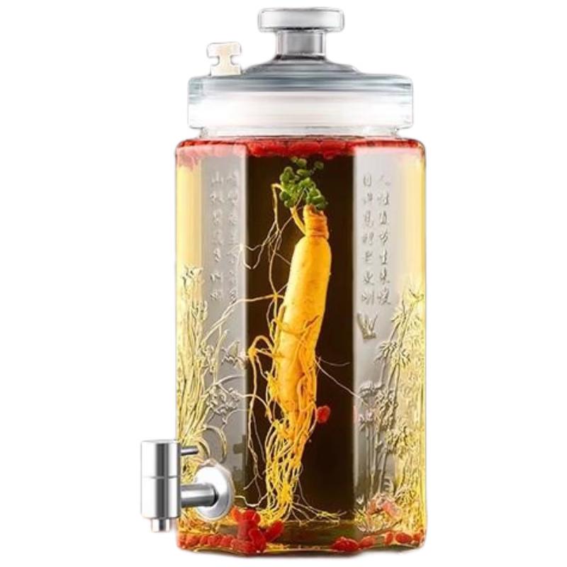 HANDUNYOU Glass Fermentation Jar with Faucet