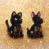F1 Cat Dog Enamel Pins Cartoon Black Animals Brooches Lapel Badges Clothes Fun Game Jewelry Gift for Kids Friends