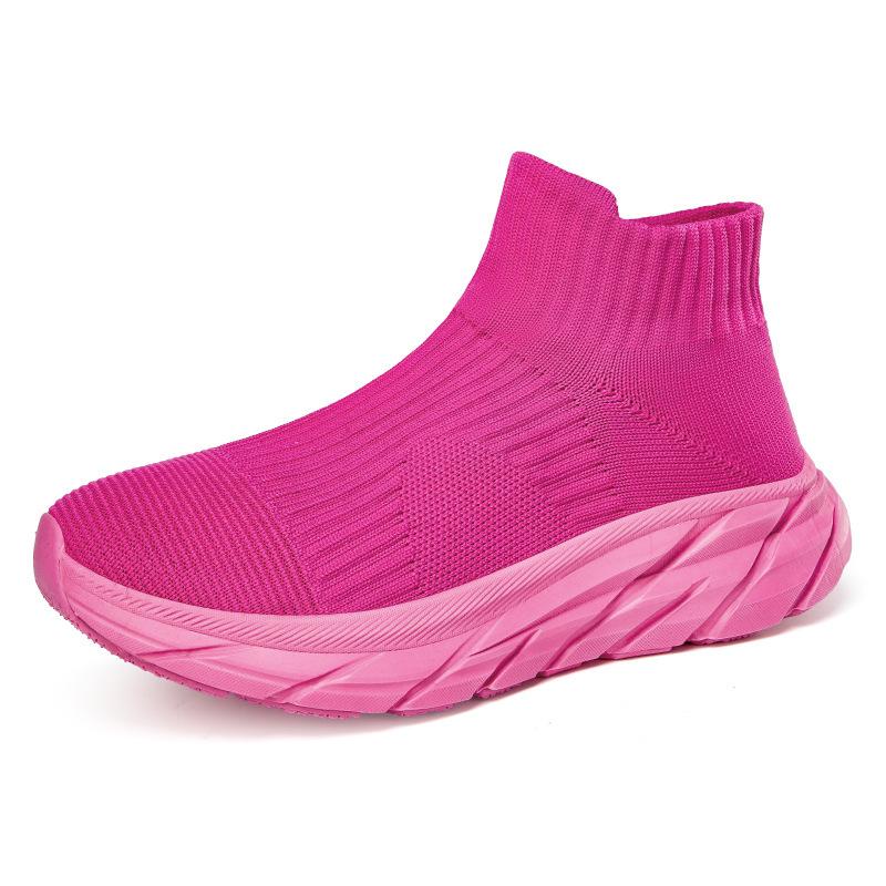 Pantofi noi de bumbac cu vârf înalt, țesut cu fir, de mărime mare, pantofi sport și de agrement pentru cuplu, cu platformă, pantofi la modă de toamnă și iarnă, pantofi cu vârf înalt pentru cuplu