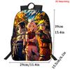 Cartoon NARUTO Pattern Lightweight Backpack With Front Pocket Adjustable Shoulder Strap Unisex Suitable For Children Age 6-10