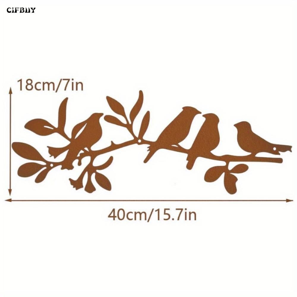 Metal Wall Art Bird on Branch Decor