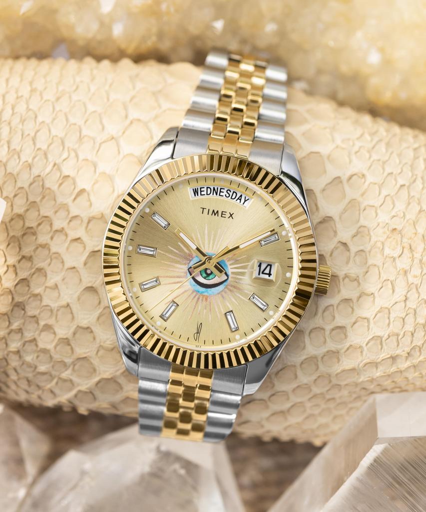 Lab Watch Quartz 5 ATM Water Resistant Mineral Glass Gold Dial TW2Y01700 Unisex [TIMEX] [Authentic]