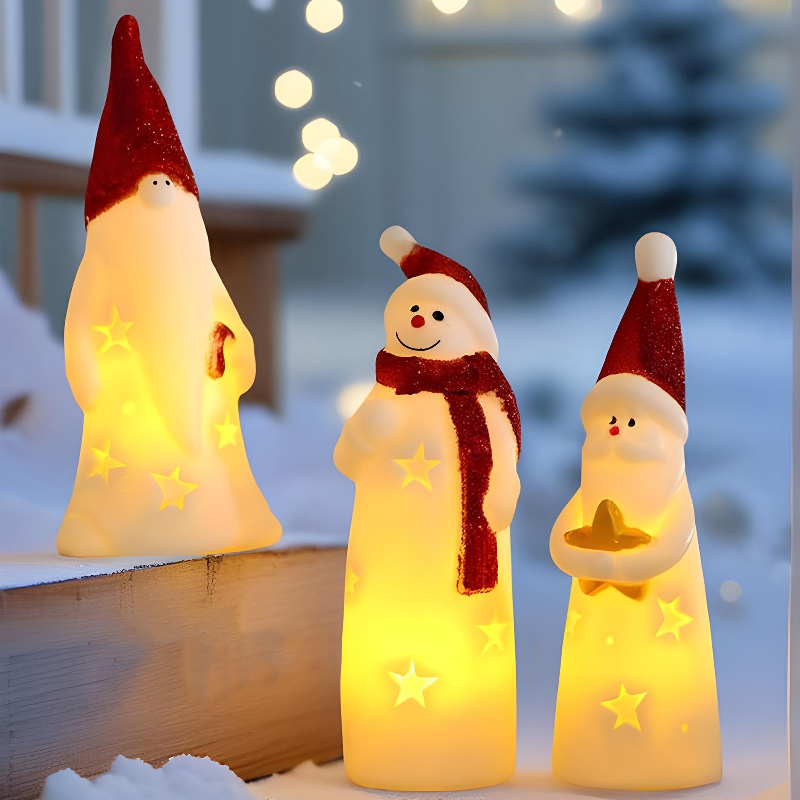 Christmas Santa Night Light Cute Winter Holiday Desk Christmas Snowman Santa Nightlight for Children s Room Dorm Room Study China Mainland