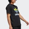 Adidas Koszulka z nadrukiem Trefoil Originals z okrągłym dekoltem Męskie Topy Czarna GL5138