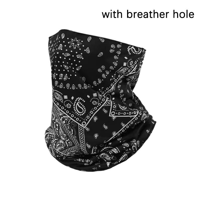 

Fashion Breathable Sunscreen Mask For Men Women Summer Face Neck UV Protection Ear Scarf Outdoor Sports Mountaineering Scarf чёрный