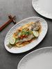 Fish-Shaped Ceramic Plate for Steamed Fish and Sushi