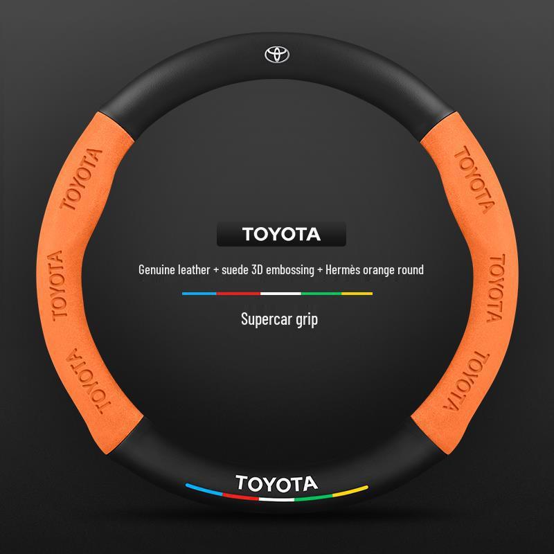 Echtes Leder Carbonfaser Wildleder Lenkradbezug für Toyota Avalon (Modelle 2021-2026) - Ultradünnes Design