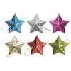 6Pcs Glitter Star Pendant Christmas Tree Hanging Decorations Plastic 5cm Stars Craft Ornament For Birthday Party Home Decoration