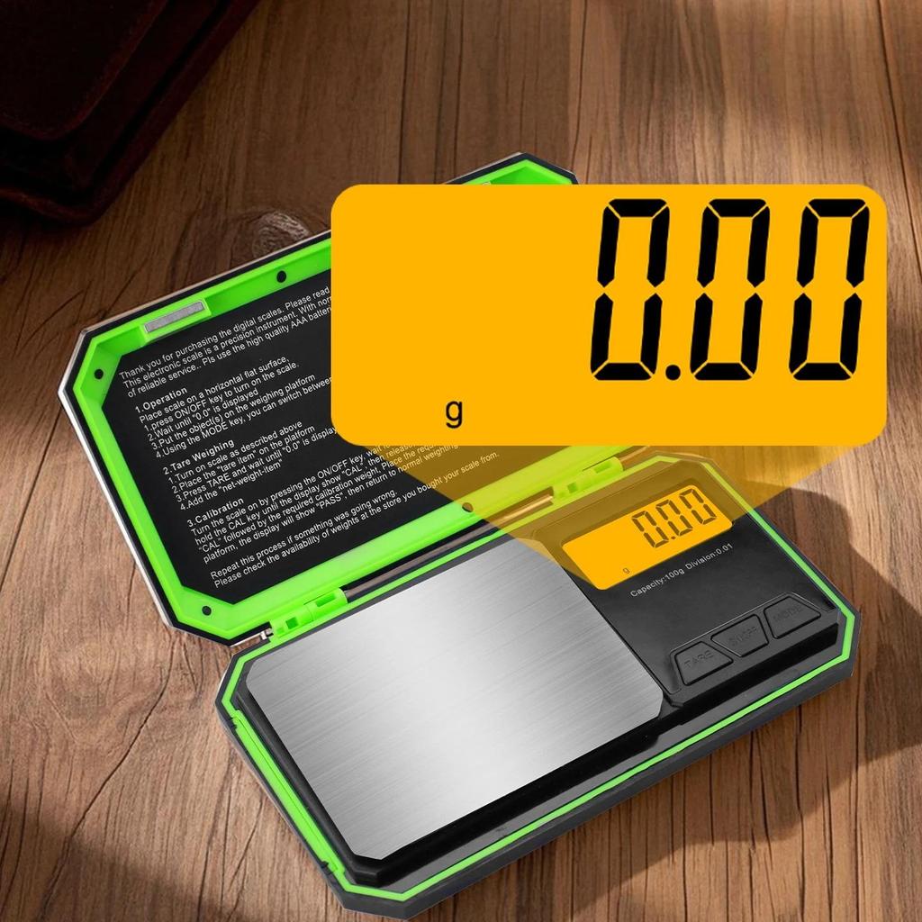 High Precision Professional Digital Milligram Scale 200g/0.01g Portable Jewelry Gram Scale Digital Food Scale LCD Display One-Touch Conversion 6 Units