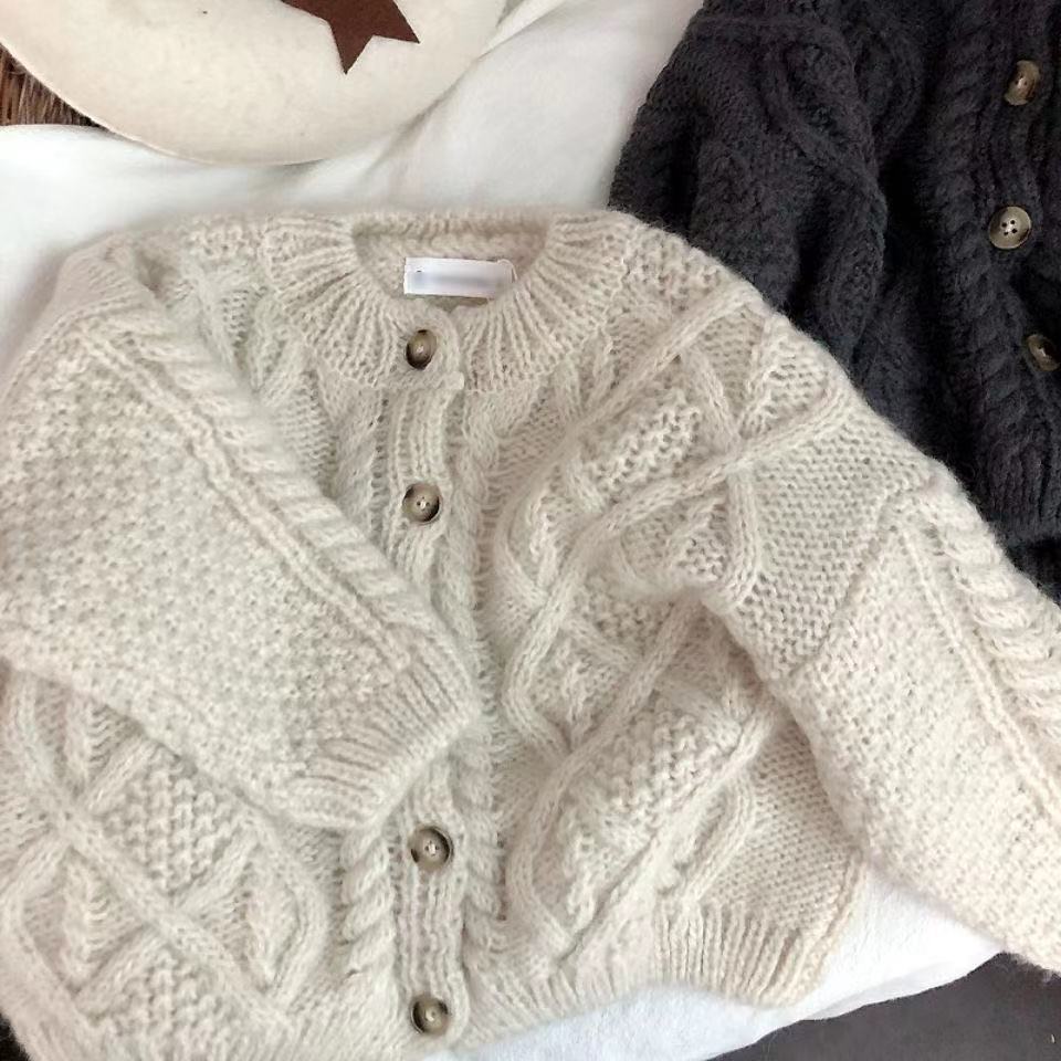 Kids Single Breast Girls Sweater Boys Cardigans Knitted