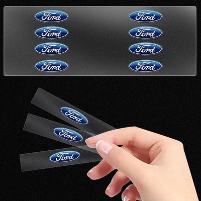 Fashion Car Logo Steering Wheel Car Window Sticker Accessories For Ford Fiesta CMax Kuga Ranger Raptor KA Fusion ST Transit Edge