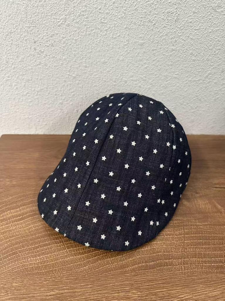 Japanese Niche Star Cloud Octagonal Hat Women'S Autumn Ins Versatile Beret Big Head Circumference Retro British Painter Hat