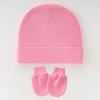 3 Set Baby Bonnet Hat Feature Foldable Cuff with Mittens Cotton Fabric Gentle On Skin Multiple Color Available