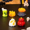 8Pcs/set Miniature Figurine Resin Craft Mini Fairy Garden Ornament Pumpkin Ghost Decoration  Luminous Halloween Micro Landscape