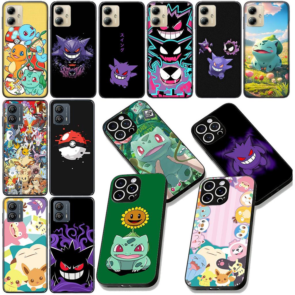 P-Pokemons P-Pikachus GO Gengar Bulbasaur for Motorola Moto Edge 50 30 Fusion 40 NEO Ultra Pro G22 G23 G20 G35 G84 G13 G53 Case