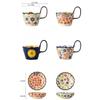 Suppenschalen mit Henkeln, Keramik Teller und Schüssel Sets mit Tasse, Löffel, Polnische Keramik Tasse für Frühstück, Snacks, Dessert, Spülmaschinen- und Mikrowellengeeignet