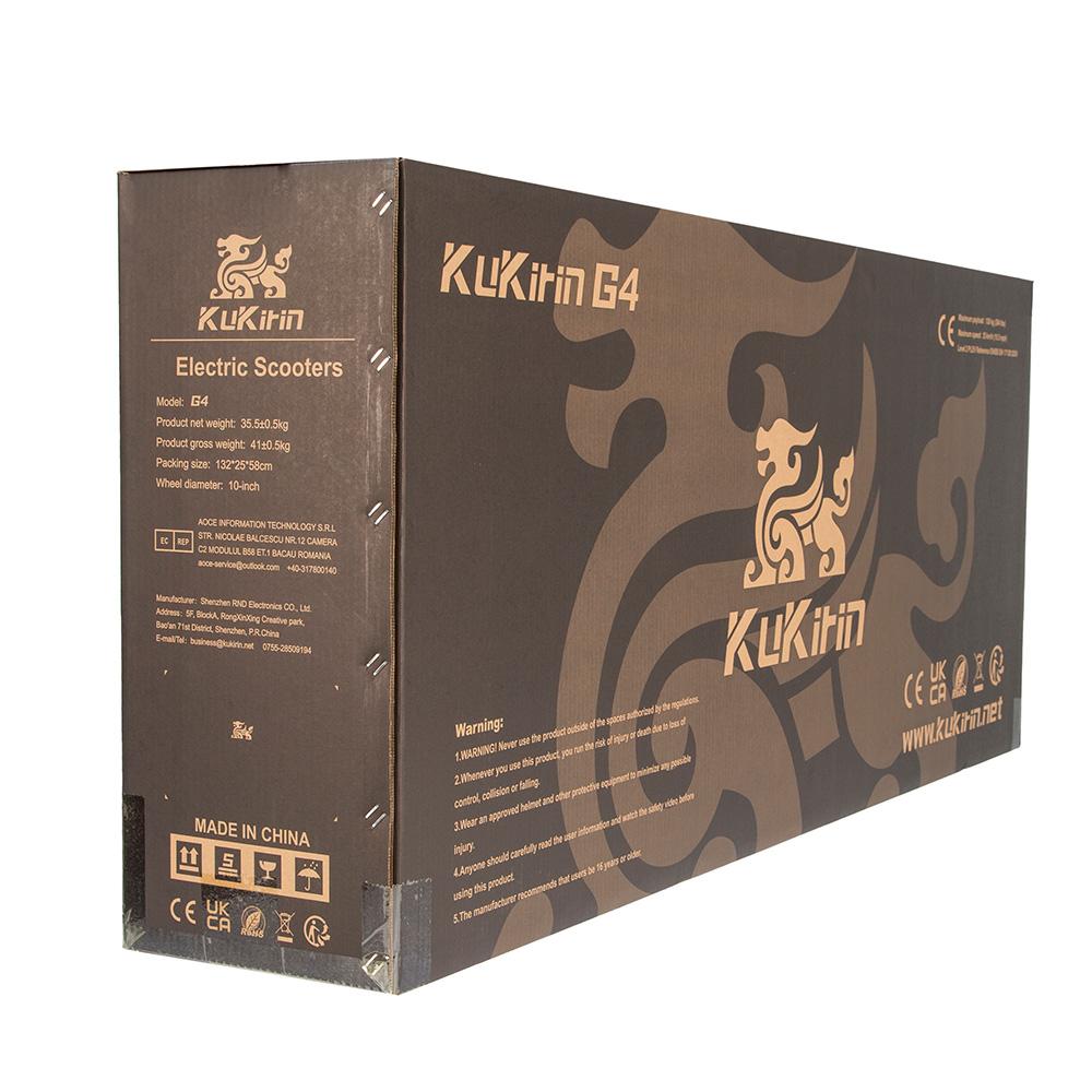 Electric Scooter Kukirin 11" 2000W Motor Adult Electric Scooter 60V 20AH Max Range 75Km Load 120Kg Black G4