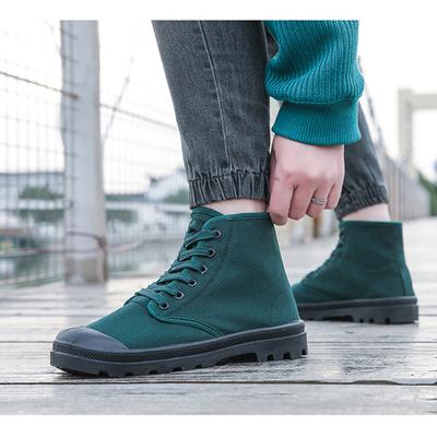 Mode 2025 Herbst Früher Winter Schuhe Herren Stiefeletten Cooler Streetstyle Canvas Schuhe Marke Herrenschuhe Schwarz Grün Übergröße 45 D555